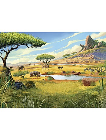 Papier peint panoramique - Disney Le Roi Lion Savanna - Taille: 350 x 250 cm
