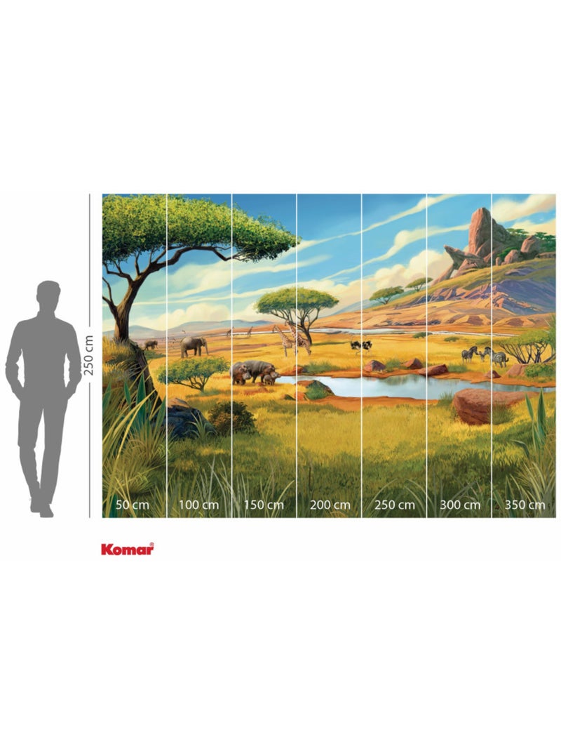 Papier peint panoramique - Disney Le Roi Lion Savanna - Taille: 350 x 250 cm Multicolore - Kiabi