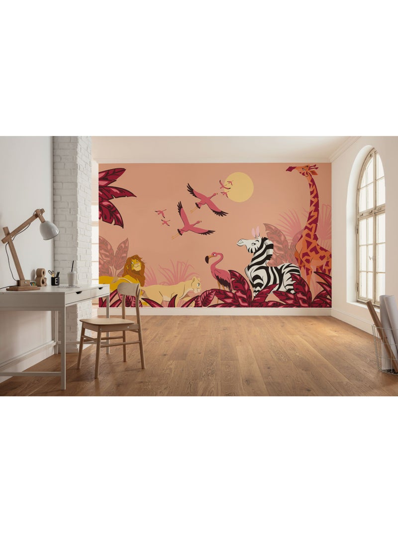 Papier peint panoramique - Disney Le Roi Lion Sunset - Taille: 500 x 250 cm Multicolore - Kiabi
