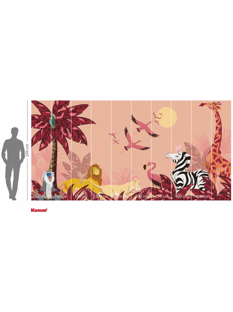 Papier peint panoramique - Disney Le Roi Lion Sunset - Taille: 500 x 250 cm Multicolore - Kiabi