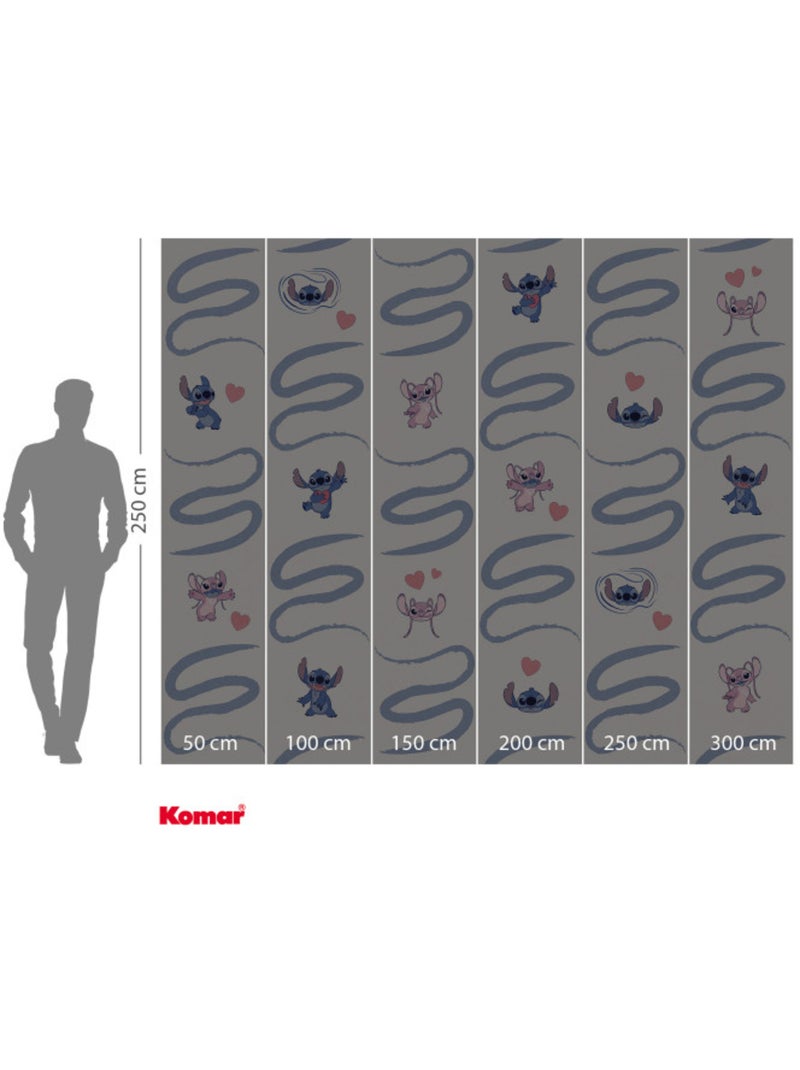 Papier peint panoramique - disney lilo and stitch be kind - taille: 300 x 250 cm Multicolore - Kiabi