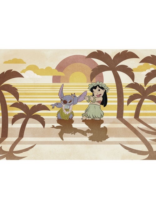 Papier peint panoramique - disney lilo and stitch hula harmony - taille: 350 x 250 cm - Kiabi