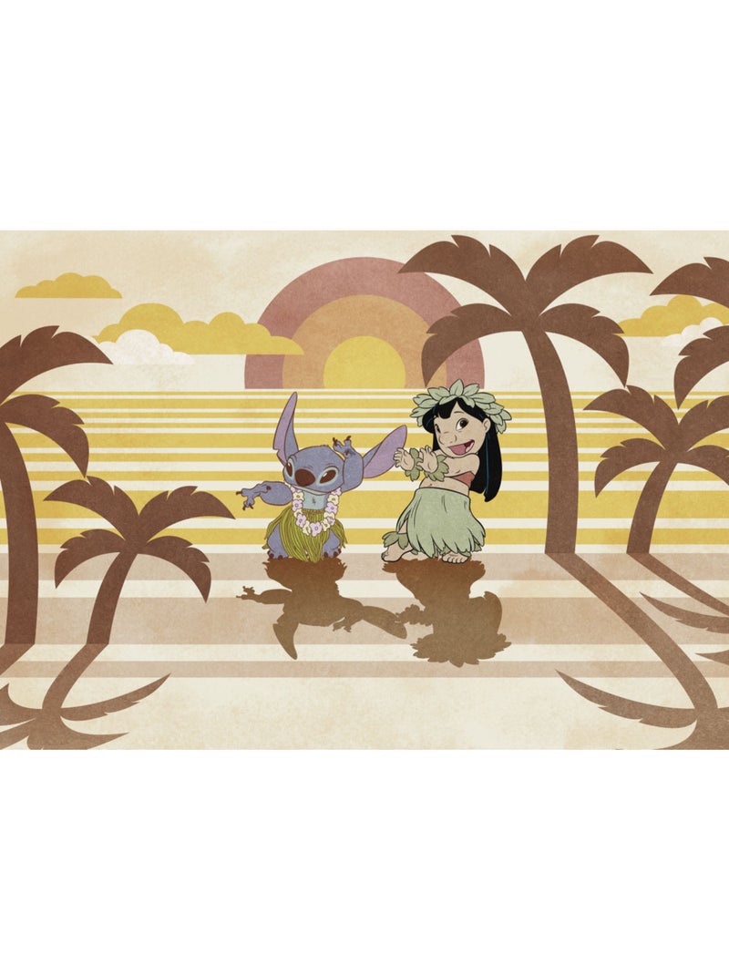 Papier peint panoramique - disney lilo and stitch hula harmony - taille: 350 x 250 cm Multicolore - Kiabi