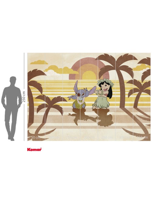 Papier peint panoramique - disney lilo and stitch hula harmony - taille: 350 x 250 cm - Kiabi