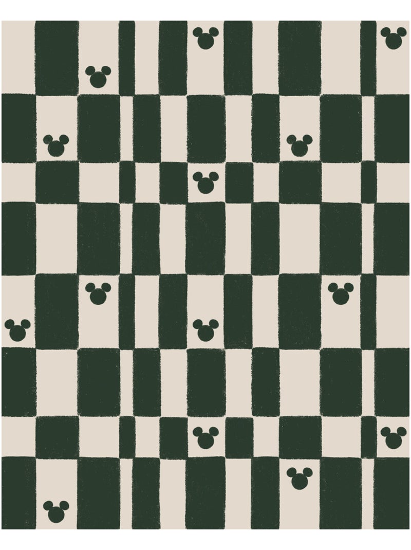Papier peint panoramique - disney mickey mouse green chess - taille: 200 x 250 cm Multicolore - Kiabi
