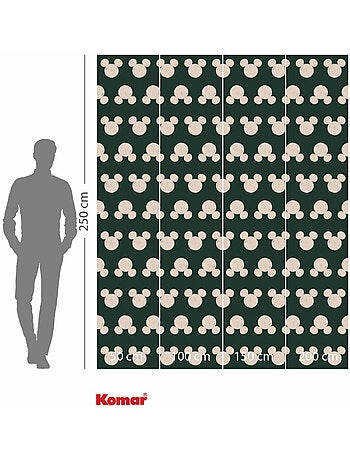 Papier peint panoramique - disney mickey mouse green heads - taille: 200 x 250 cm