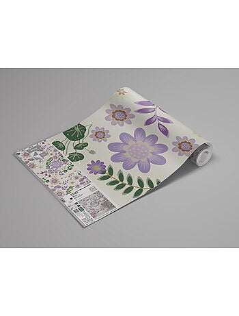 Papier peint panoramique - disney minnie mouse gardening club beige - taille: 250 x 250 cm