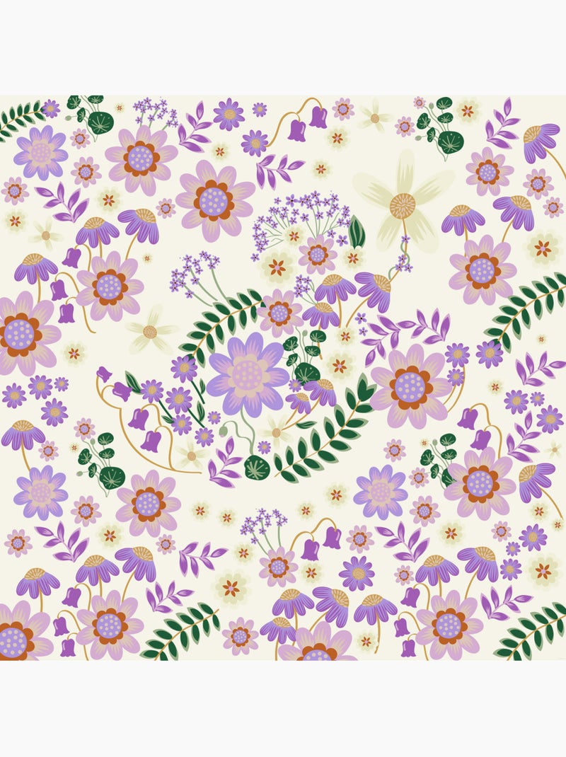 Papier peint panoramique - disney minnie mouse gardening club beige - taille: 250 x 250 cm Multicolore - Kiabi