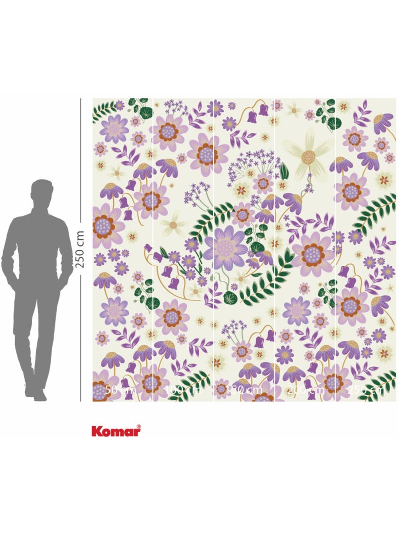 Papier peint panoramique - disney minnie mouse gardening club beige - taille: 250 x 250 cm Multicolore - Kiabi