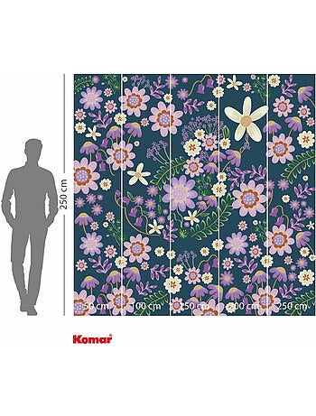 Papier peint panoramique - disney minnie mouse gardening club blue - taille: 250 x 250 cm