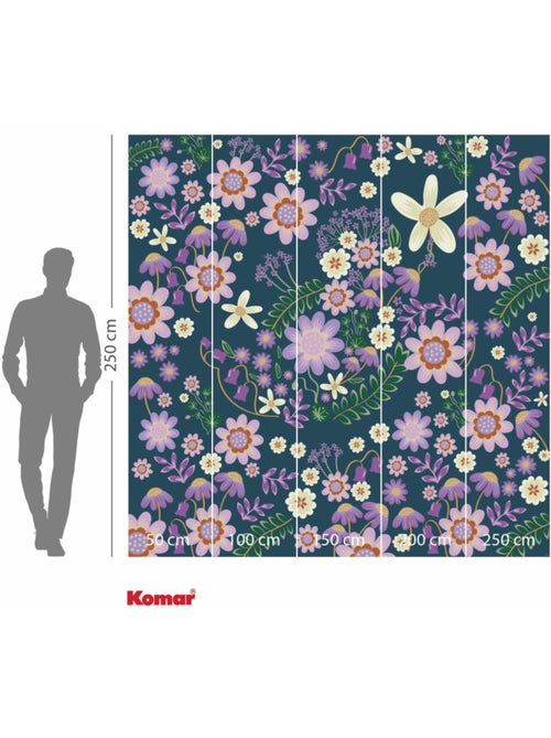 Papier peint panoramique - disney minnie mouse gardening club blue - taille: 250 x 250 cm - Kiabi