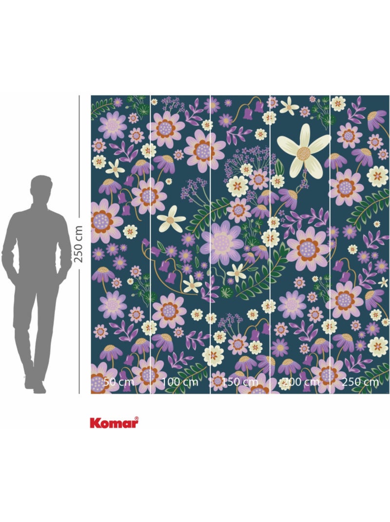 Papier peint panoramique - disney minnie mouse gardening club blue - taille: 250 x 250 cm Multicolore - Kiabi