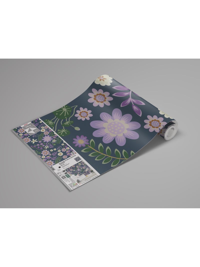 Papier peint panoramique - disney minnie mouse gardening club blue - taille: 250 x 250 cm Multicolore - Kiabi