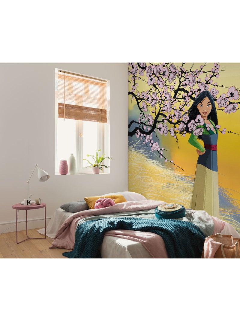 Papier peint panoramique - disney mulan cherry blossoms - taille: 200 x 250 cm Multicolore - Kiabi