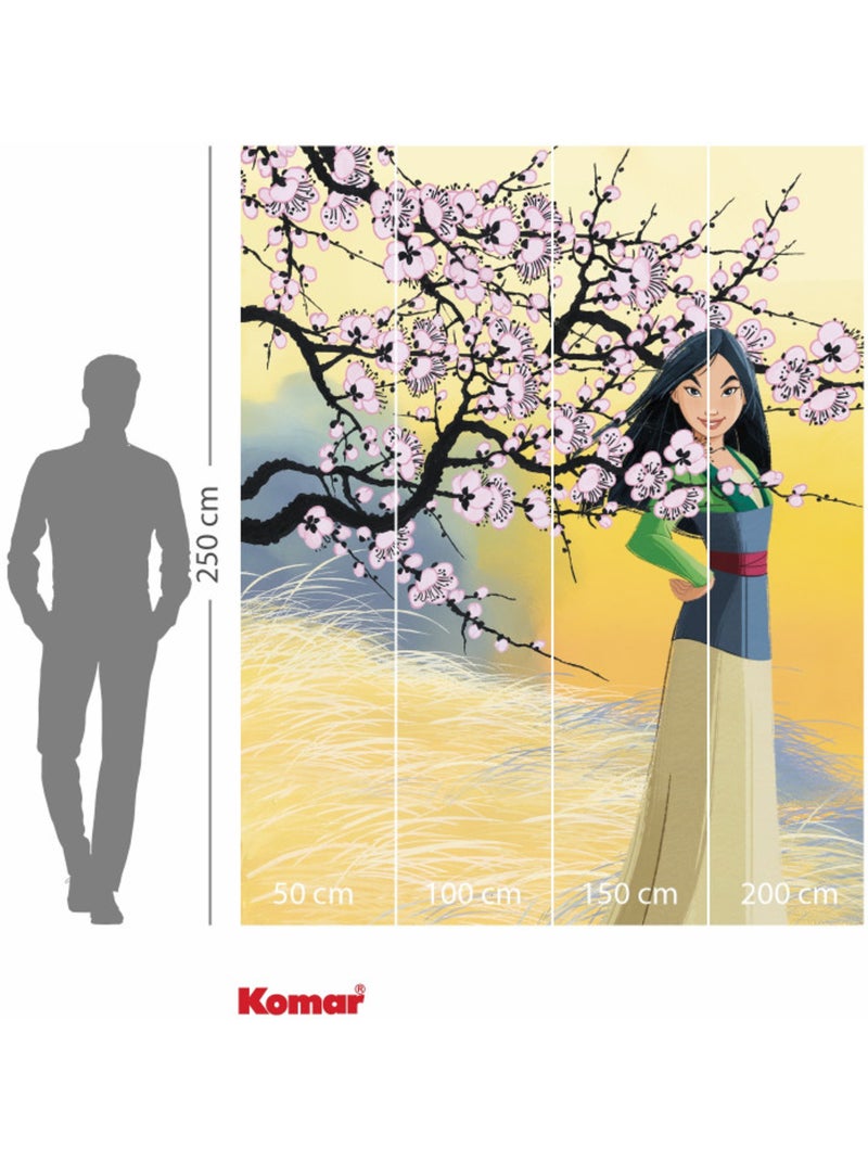 Papier peint panoramique - disney mulan cherry blossoms - taille: 200 x 250 cm Multicolore - Kiabi