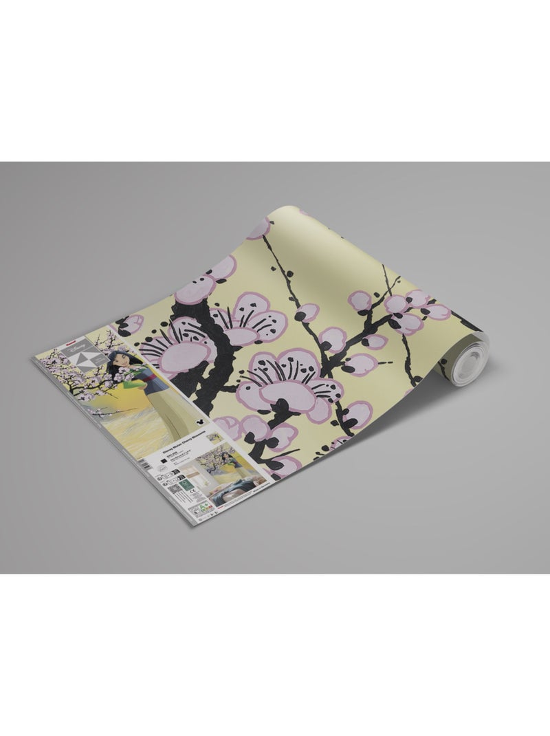 Papier peint panoramique - disney mulan cherry blossoms - taille: 200 x 250 cm Multicolore - Kiabi