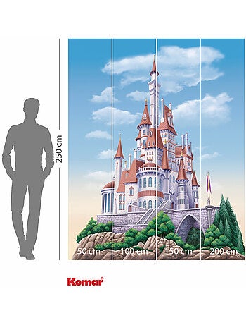Papier peint panoramique - disney princess belle castle - taille: 200 x 250 cm