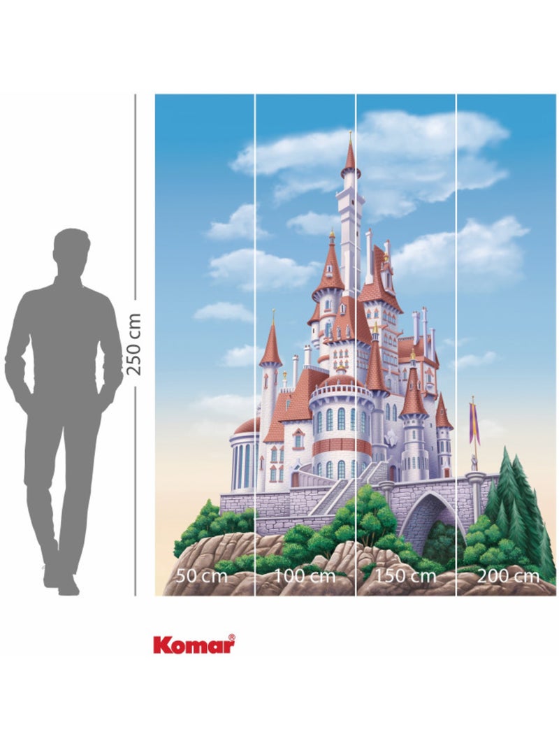 Papier peint panoramique - disney princess belle castle - taille: 200 x 250 cm Multicolore - Kiabi