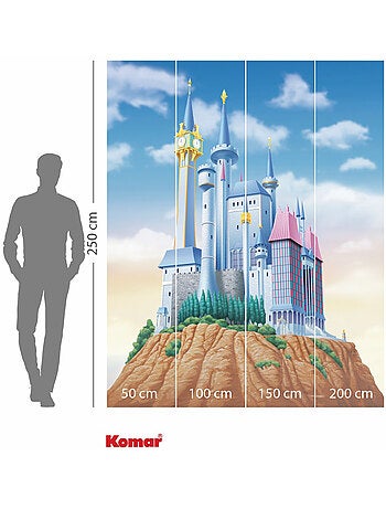 Papier peint panoramique - disney princess cinderella castle - taille: 200 x 250 cm