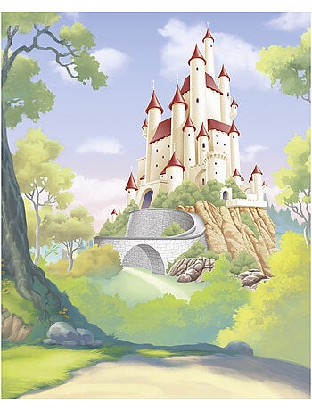 Papier peint panoramique - disney princess snow white castle - taille: 200 x 250 cm