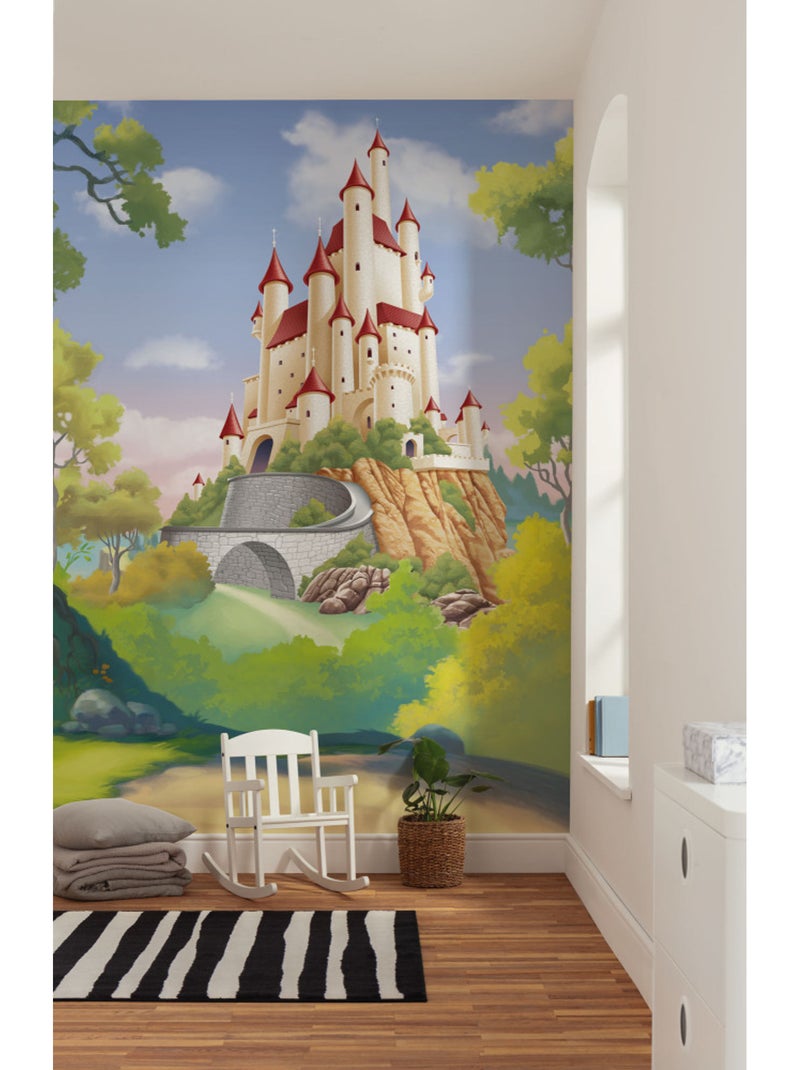 Papier peint panoramique - disney princess snow white castle - taille: 200 x 250 cm Multicolore - Kiabi