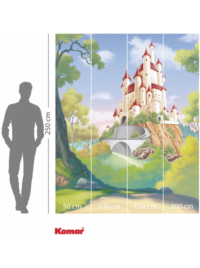 Papier peint panoramique - disney princess snow white castle - taille: 200 x 250 cm Multicolore - Kiabi