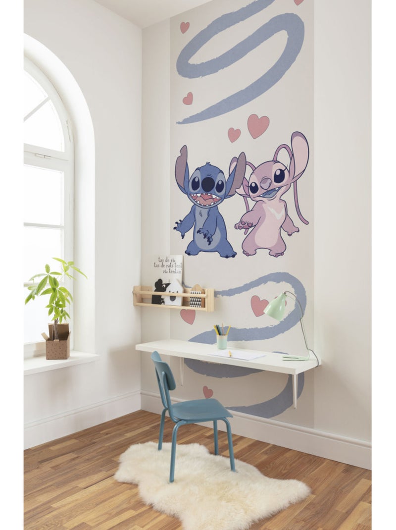 Papier peint panoramique - disney stitch together forever - taille: 100 x 250 cm Multicolore - Kiabi