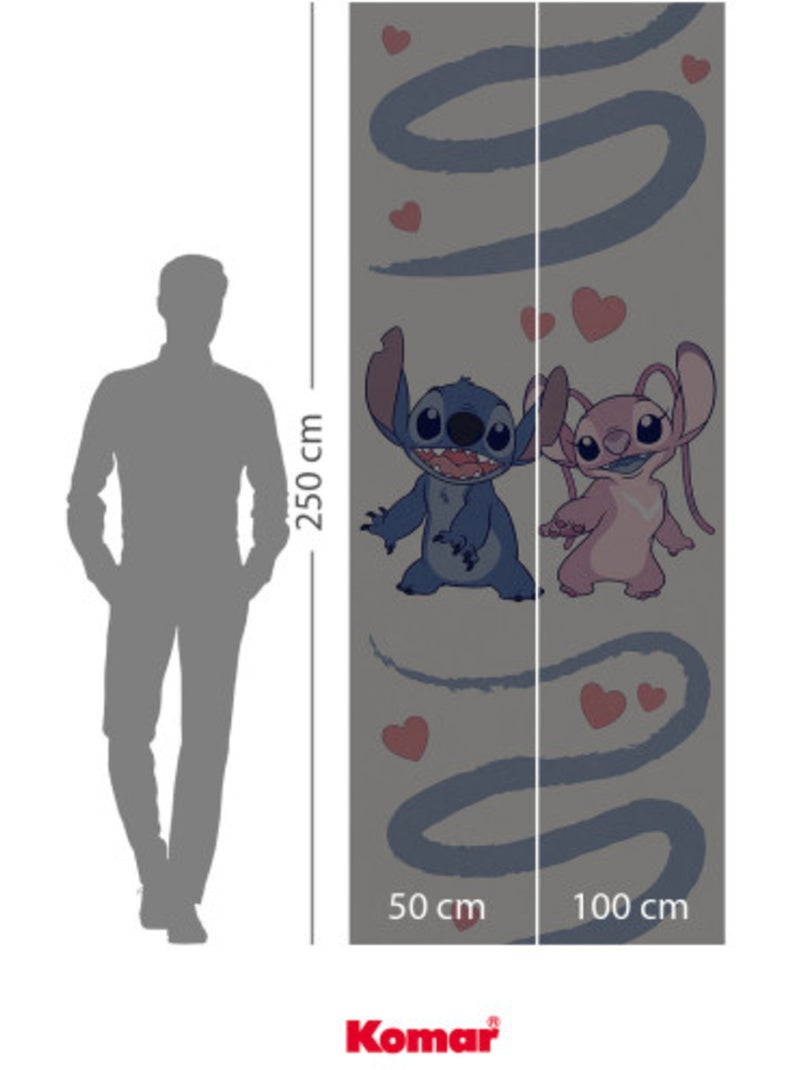 Papier peint panoramique - disney stitch together forever - taille: 100 x 250 cm Multicolore - Kiabi
