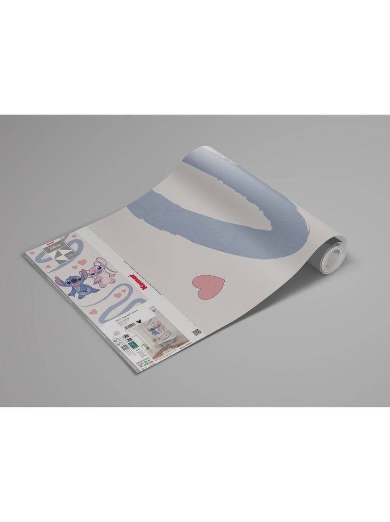 Papier peint panoramique - disney stitch together forever - taille: 100 x 250 cm Multicolore - Kiabi