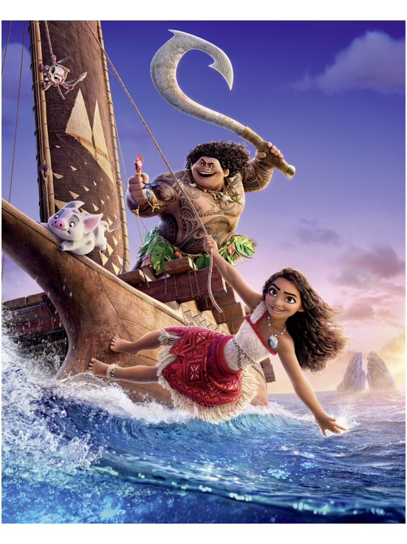 Papier peint panoramique - Disney Vaiana 2 Feel The Ocean - Taille: 200 x 250 cm Multicolore - Kiabi
