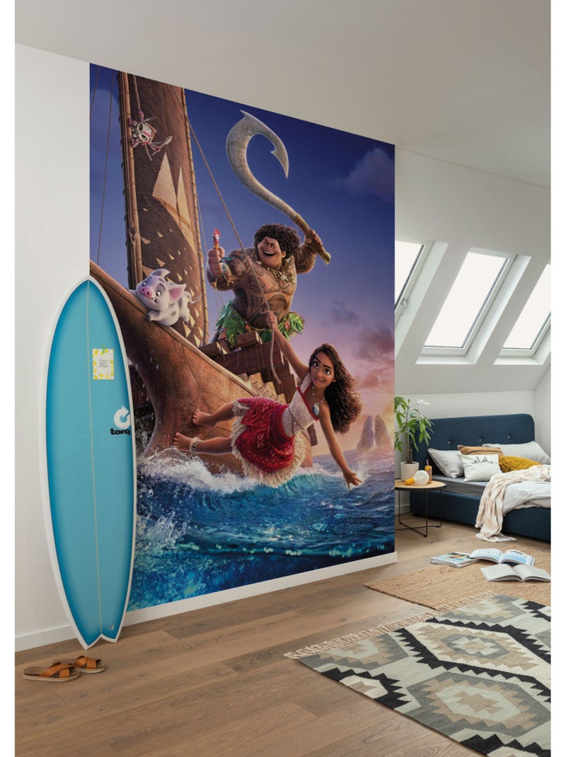 Papier peint panoramique - Disney Vaiana 2 Feel The Ocean - Taille: 200 x 250 cm Multicolore - Kiabi