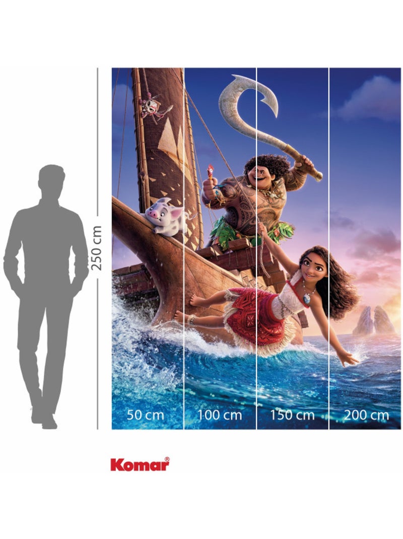 Papier peint panoramique - Disney Vaiana 2 Feel The Ocean - Taille: 200 x 250 cm Multicolore - Kiabi
