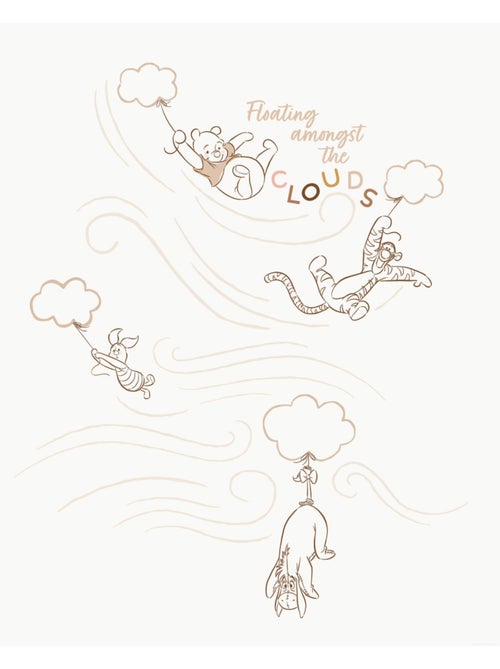 Papier peint panoramique - Disney Winnie l'ourson A Bluster Day - Taille: 200 x 250 cm - Kiabi