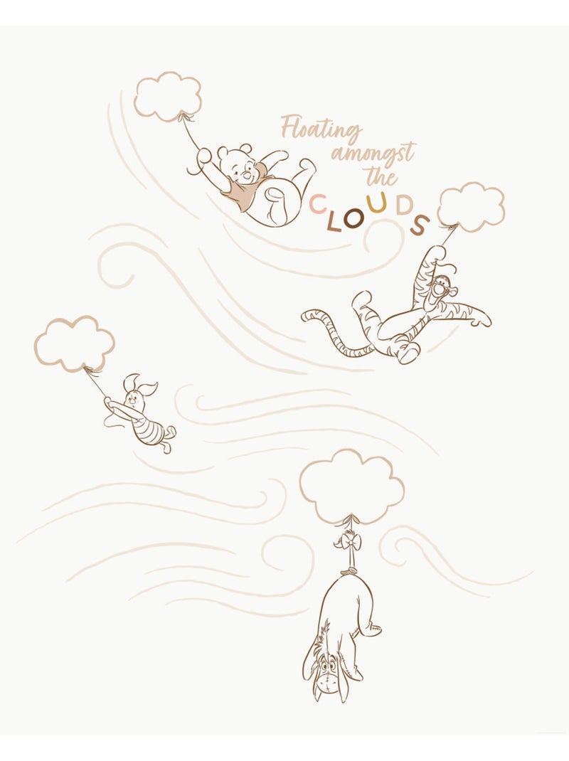 Papier peint panoramique - Disney Winnie l'ourson A Bluster Day - Taille: 200 x 250 cm Multicolore - Kiabi
