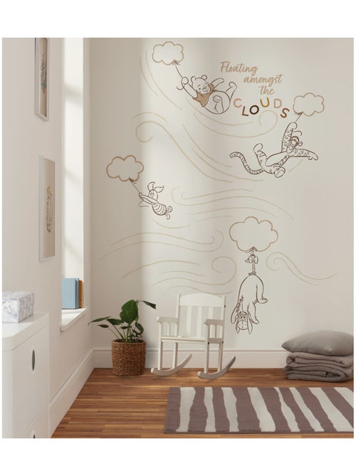 Papier peint panoramique - Disney Winnie l'ourson A Bluster Day - Taille: 200 x 250 cm - Kiabi