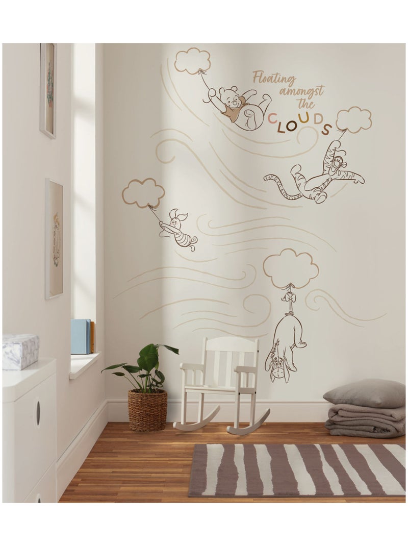 Papier peint panoramique - Disney Winnie l'ourson A Bluster Day - Taille: 200 x 250 cm Multicolore - Kiabi