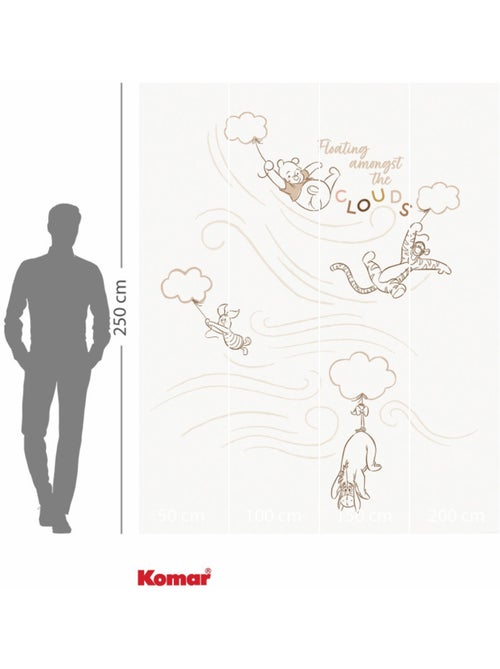 Papier peint panoramique - Disney Winnie l'ourson A Bluster Day - Taille: 200 x 250 cm - Kiabi