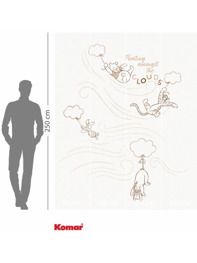Papier peint panoramique - Disney Winnie l'ourson A Bluster Day - Taille: 200 x 250 cm Multicolore - Kiabi