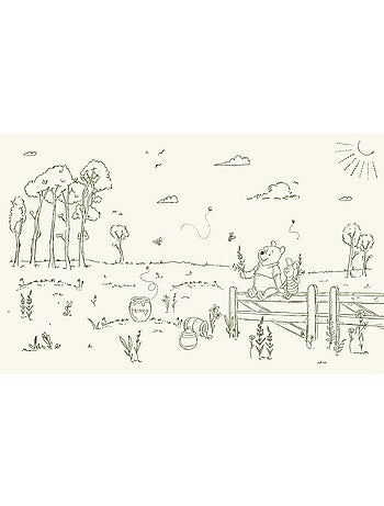Papier peint panoramique - Disney Winnie l'ourson Bee at One with Nature - Taille: 400 x 250 cm