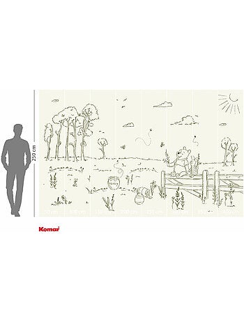 Papier peint panoramique - Disney Winnie l'ourson Bee at One with Nature - Taille: 400 x 250 cm
