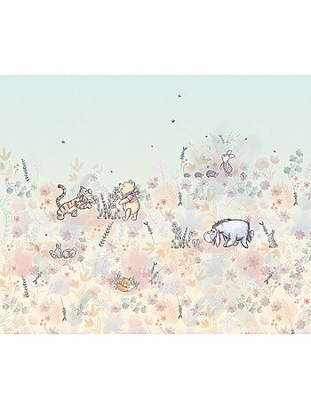 Papier peint panoramique - Disney Winnie l'ourson Flowerfield - Taille: 300 x 250 cm
