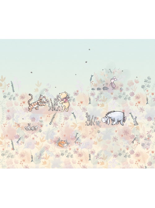 Papier peint panoramique - Disney Winnie l'ourson Flowerfield - Taille: 300 x 250 cm - Kiabi