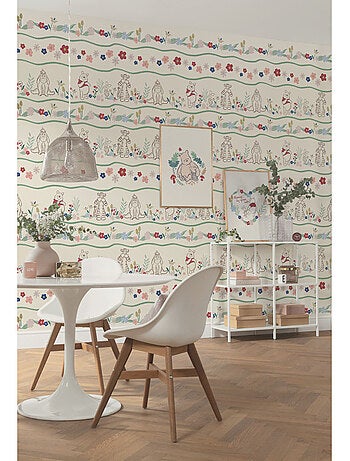 Papier peint panoramique - Disney Winnie l'ourson Friends in Garden - Taille: 300 x 250 cm