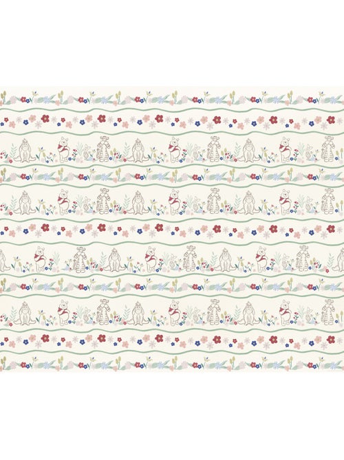 Papier peint panoramique - Disney Winnie l'ourson Friends in Garden - Taille: 300 x 250 cm - Kiabi