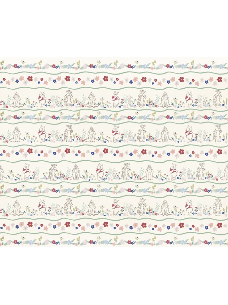 Papier peint panoramique - Disney Winnie l'ourson Friends in Garden - Taille: 300 x 250 cm Multicolore - Kiabi