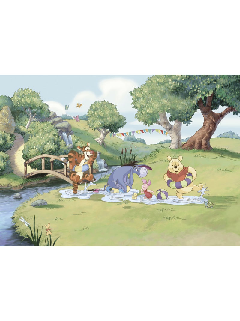 Papier peint panoramique - Disney Winnie l'ourson Friendship and Fun - Taille: 350 x 250 cm Multicolore - Kiabi