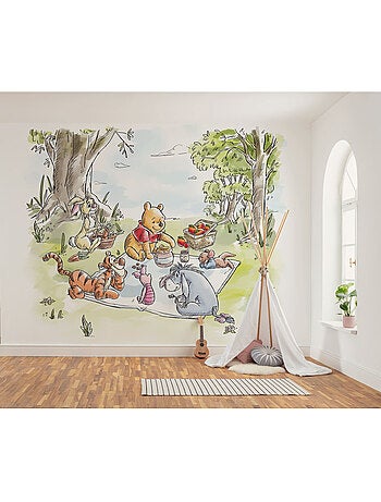 Papier peint panoramique - Disney Winnie l'ourson Nice for Picnics - Taille: 300 x 250 cm