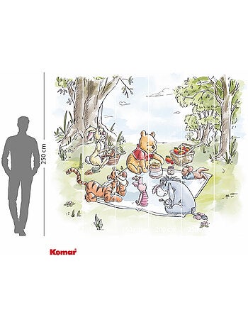 Papier peint panoramique - Disney Winnie l'ourson Nice for Picnics - Taille: 300 x 250 cm