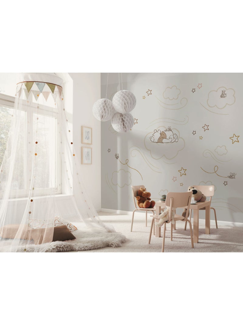 Papier peint panoramique - Disney Winnie l'ourson Sleepy Little Bear - Taille: 300 x 250 cm Multicolore - Kiabi