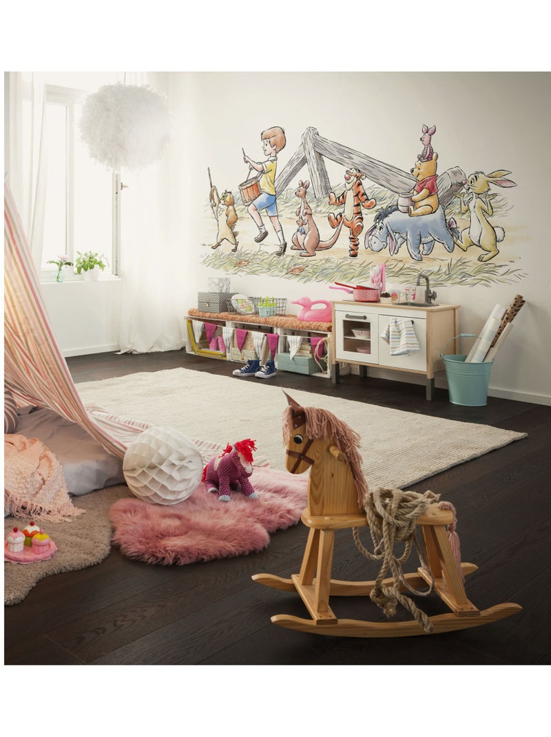 Papier peint panoramique - Disney Winnie l'ourson Walk Along Another Path - Taille: 250 x 100 cm Multicolore - Kiabi